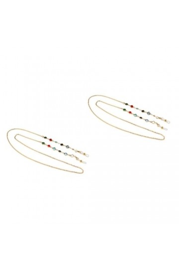 CALLARON 2 Pcs Porte-Lunettes Perlé Femmes Lunettes Chaîne Cordon De Lunettes De Retenue Lunettes Chaîne Cordon Perlé Cordon 