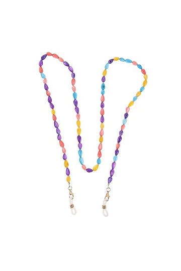 INOOMP Lunettes Antidérapantes Corde Chaîne pour Lunettes Femmes Lunettes De Soleil Lanière Cordon Perlé Gel De Silice Porte-