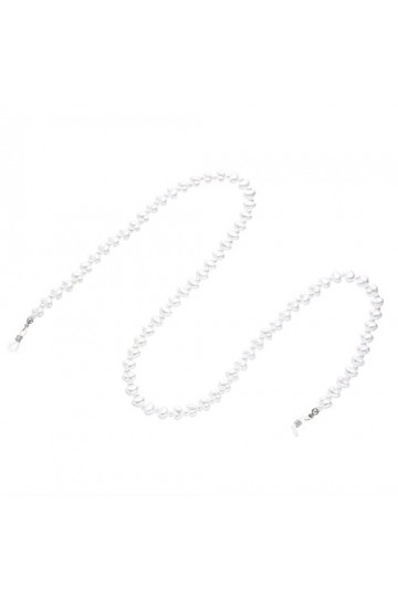 HOOENG Sangle de Lunettes Lunettes chaînes for Femmes Perles dimitation Masque chaînes irrégulière élégant Lunettes Cordon L