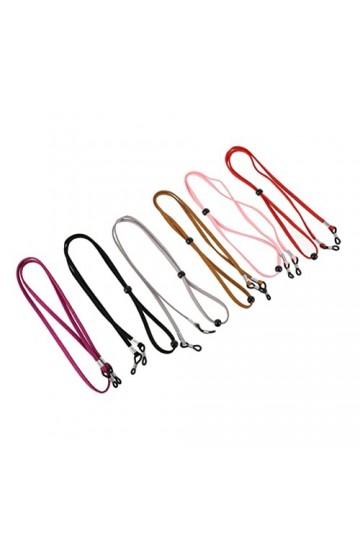 Mikikit 6 Pièces Lanière De Lunettes Réglable Tour De Cou De Lunettes Cordon Ajustable Chaînes De Lunettes Pour Hommes Élasti