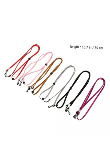 Mikikit 6 Pièces Lanière De Lunettes Réglable Tour De Cou De Lunettes Cordon Ajustable Chaînes De Lunettes Pour Hommes Élasti