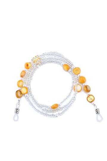 ENLLY Lunettes Chaînes Sangle De Lunettes for Femmes Perlé Cordon Lanière Simple Élégant Retenue De Lunettes Color : Orange,