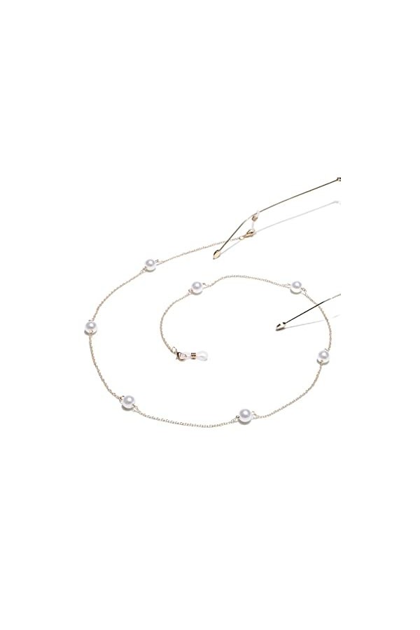 HOOENG Chaînes Sangle de Lunettes for Femmes Perle perlée Lunettes retenue Simple élégant Lunettes Cordon Lunettes de Soleil 