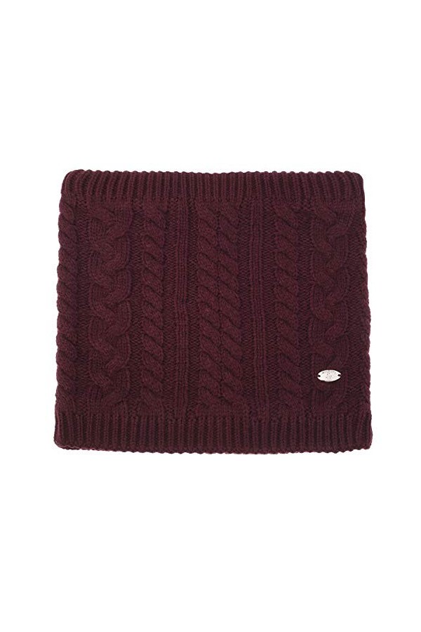 AnJuHoPa Snood hiver femmes câble tricot écharpe tricoté cache-cou thermique doublé polaire style classique Taille unique Mar