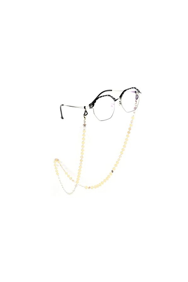 Gyrosphere Lunettes chaînes de Lunettes for Femmes Perle Visage Couvrant lanière Mode Cordon Porte-Lunettes chaînes Color : 