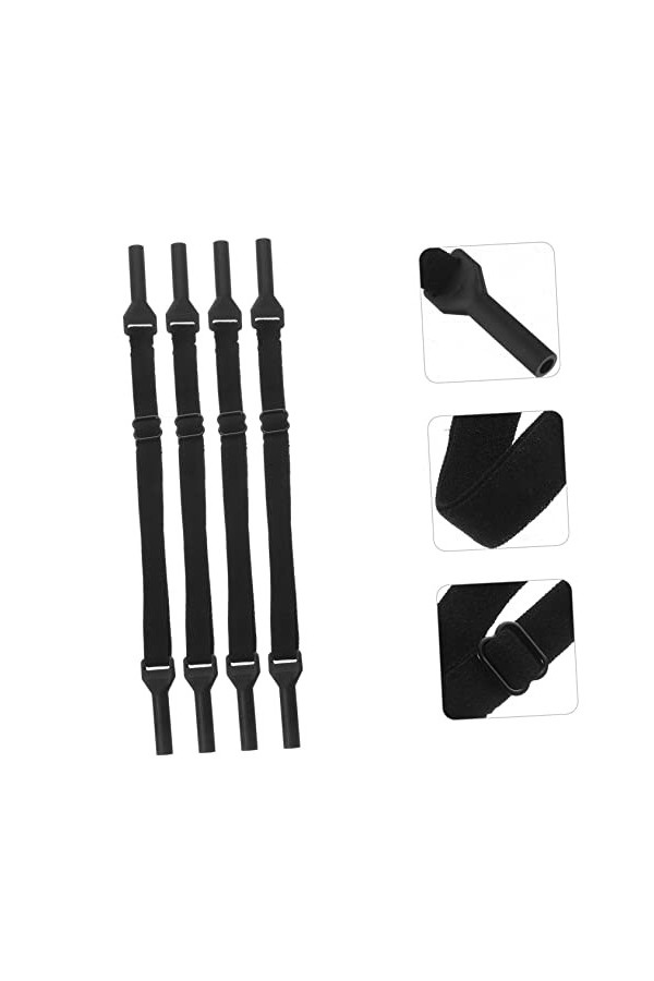 Hemobllo 4 Pièces Réglable Lunettes Cordon Silicone Masque Lanière Lunettes Sangle Masque Titulaire Lanière Sport Lunettes Sa