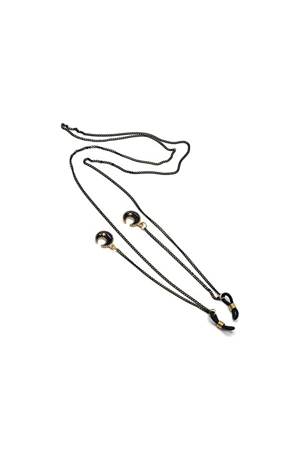 KEIOMI Chaînes Sangle de Lunettes for Femmes Crochets doreille antidérapants rétro et Cordon de Lunettes de Mode en Silicone