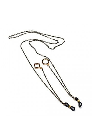 KEIOMI Chaînes Sangle de Lunettes for Femmes Crochets doreille antidérapants rétro et Cordon de Lunettes de Mode en Silicone