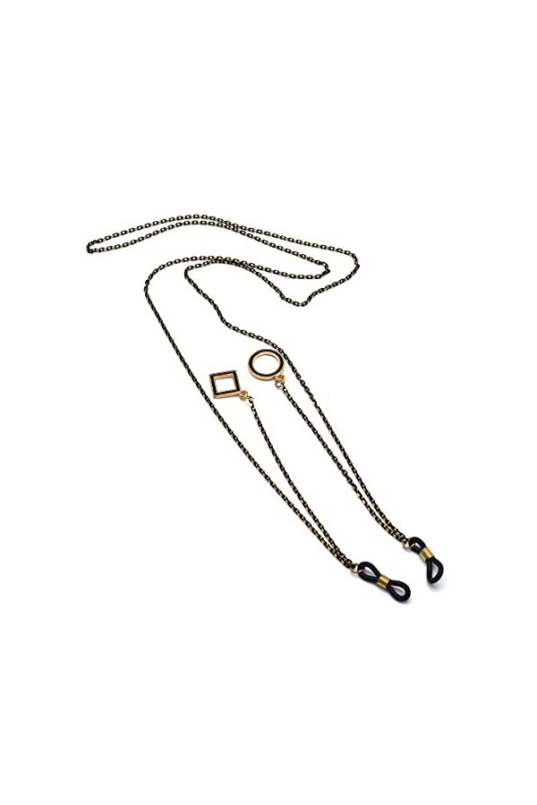 KEIOMI Chaînes Sangle de Lunettes for Femmes Crochets doreille antidérapants rétro et Cordon de Lunettes de Mode en Silicone