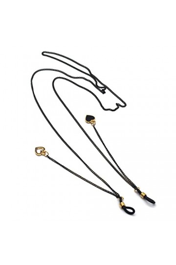 KEIOMI Chaînes Sangle de Lunettes for Femmes Crochets doreille antidérapants rétro et Cordon de Lunettes de Mode en Silicone