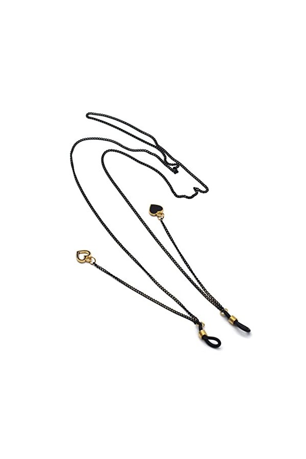 KEIOMI Chaînes Sangle de Lunettes for Femmes Crochets doreille antidérapants rétro et Cordon de Lunettes de Mode en Silicone