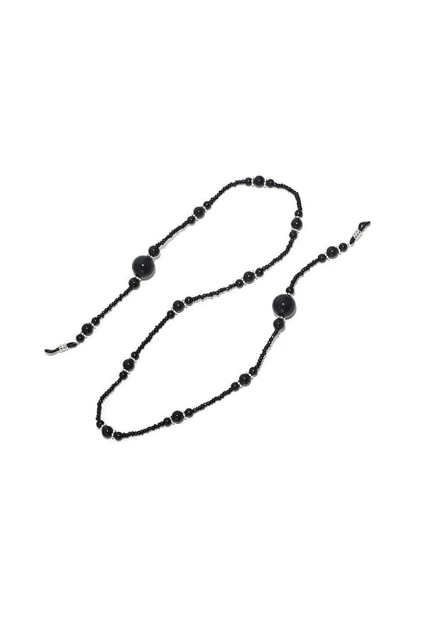 ENLLY Chaînes de Lunettes de Longe for Femmes Crochets doreille antidérapants perlés et Cordon de Lunettes élégant en Silico