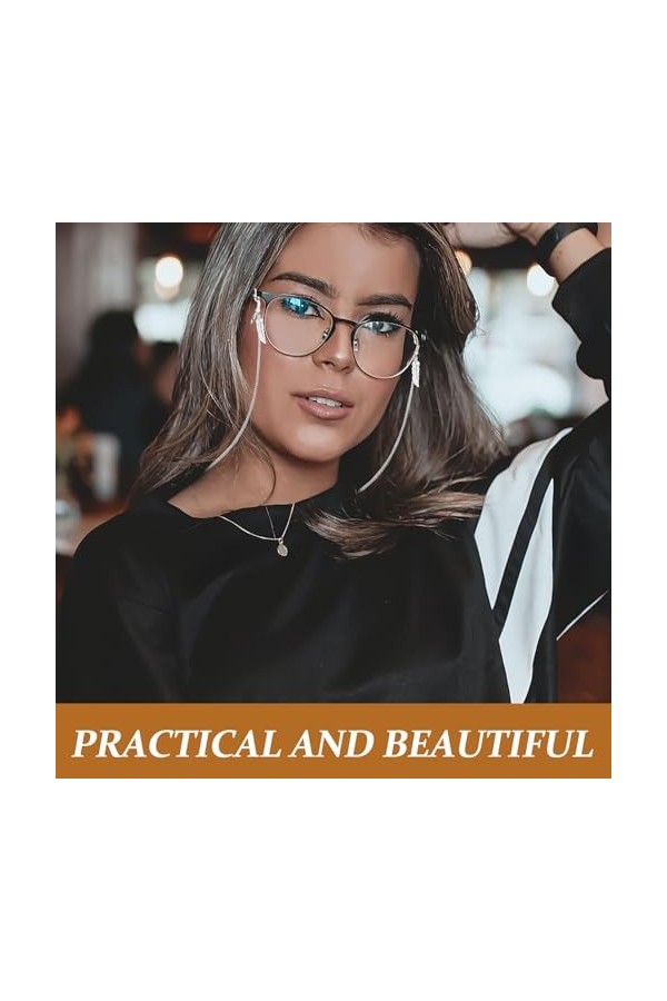 SOIMISS Chaîne De Lunettes Anti-Perte Lanière De Lunettes Chaîne De Lunettes Porte-Lunettes En Acier Inoxydable