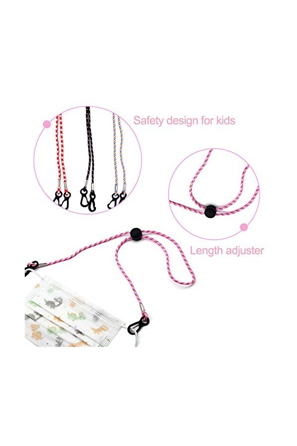 Sunshine smile sangle dextension de crochet doreille,Sangle de cou de couverture de visage portable,cordon de lunettes, san