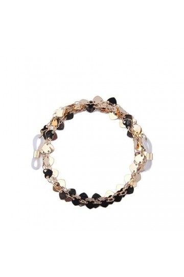 HOOENG Chaînes Lunettes lanière for Femmes métal Forme de Coeur Masque chaînes élégant Cordon Porte-Lunettes chaînes