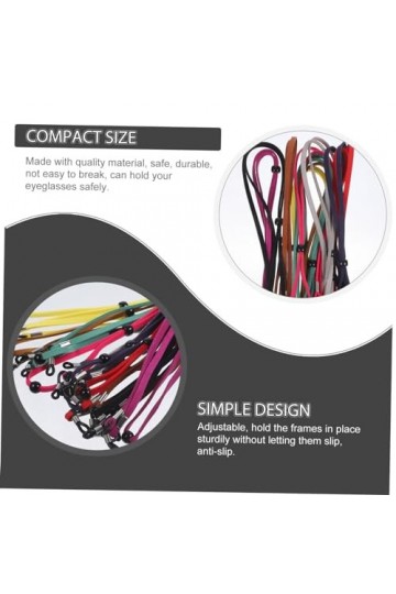 Hemobllo 10 Pièces Sangle De Lunettes De Soleil DExtérieur Sangle De Cordon De Lunettes De Soleil Retenue De Cordon De Lunet