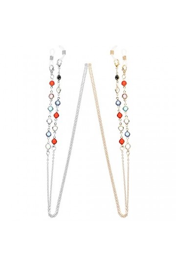 Holibanna 2 Pièces Chaîne De Lunettes Lanière De Masque Support De Sangle De Lunettes Collier De Masque Cordon De Retenue De 