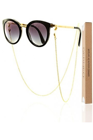 GERNEO® - Nizza - Chaîne lunettes or - résistant à la corrosion - chaîne à lunettes élégant de haute qualité pour lunettes de