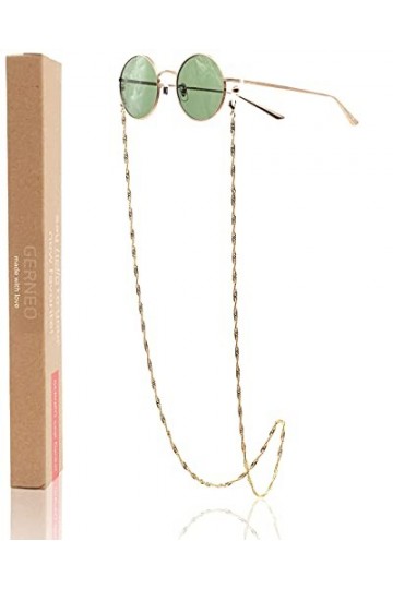 GERNEO® - Toronto - Chaîne à lunettes or - résistant à la corrosion - chaîne de lunettes élégant de haute qualité pour lunett