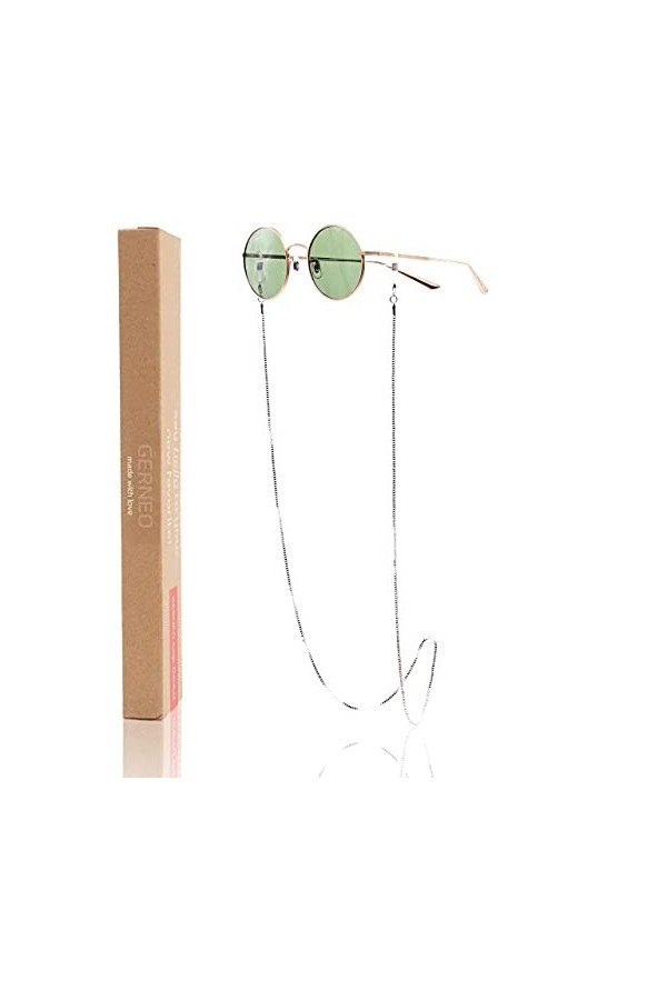 GERNEO® - Barcelone - porte-masque et chaîne à lunettes or - résistant à la corrosion - chaîne à lunettes unique de haute qua