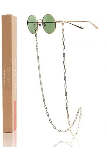 GERNEO® - Miami - Chaîne lunettes or - résistant à la corrosion - chaîne à lunettes élégant de haute qualité pour lunettes de