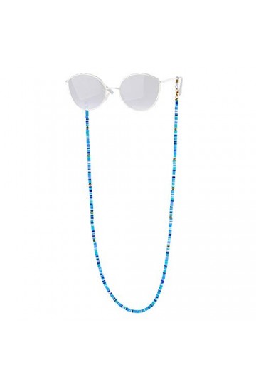 KELITCH Porte-Lunettes De Soleil Sangle Heishi Lunettes De Vue Chaîne Porte-Lanière Cordons Sport Lunettes Collier De Retenue