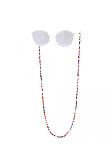 C·QUAN CHI Lunettes Sangles Chaîne Lunettes multicolores Chaîne Collier Longe Lunettes Sangle Anti-dérapant Lunettes de solei