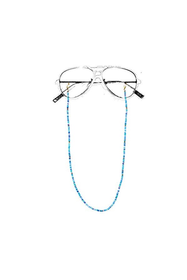 C·QUAN CHI Lunettes Sangles Chaîne Lunettes multicolores Chaîne Collier Longe Lunettes Sangle Anti-dérapant Lunettes de solei