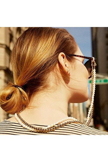 KELITCH Porte-Lunettes De Soleil Attaches De Sangle Perles Miyuki Cordons De Chaîne De Lunettes Colliers De Lunettes Chaîne D