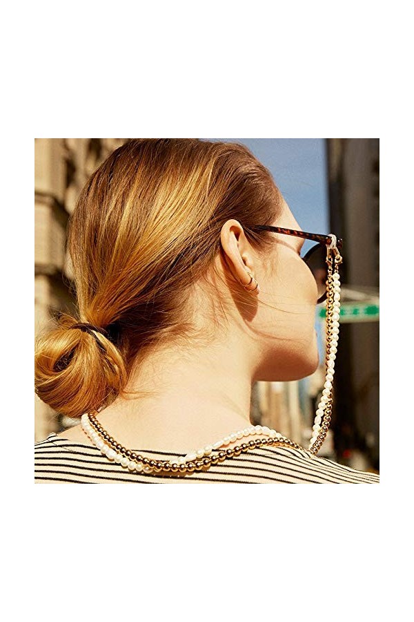 KELITCH Porte-Lunettes De Soleil Attaches De Sangle Perles Miyuki Cordons De Chaîne De Lunettes Colliers De Lunettes Chaîne D