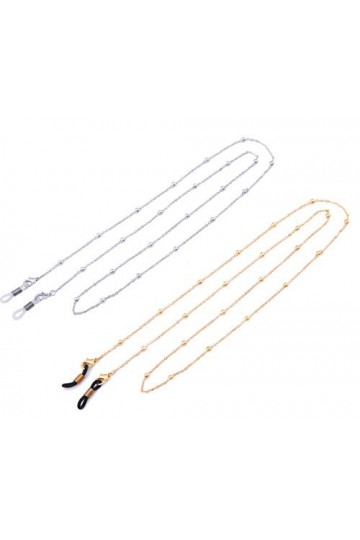 Likgreat Lot de 2 chaîne pour lunettes de lecture ou de soleil, pour femme