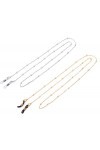 Likgreat Lot de 2 chaîne pour lunettes de lecture ou de soleil, pour femme