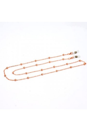 Mode Cuivre Femmes Or Argent Chaînes De Lunettes Lunettes De Soleil Lecture Lunettes Perlées Chaîne Lunettes Cordon Collier,R