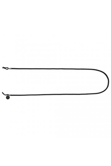 KOMONO Rider Black Cordon de lunettes de soleil unisexe, chaîne de lunettes en cuir de 74cm pour femmes et hommes