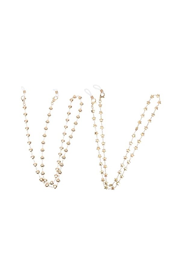 minkissy Support De Casque 2 Pièces Pendentifs en Verre de Lunettes Rétro Alliage Forme D étoile Lanière Délicate Lunettes C