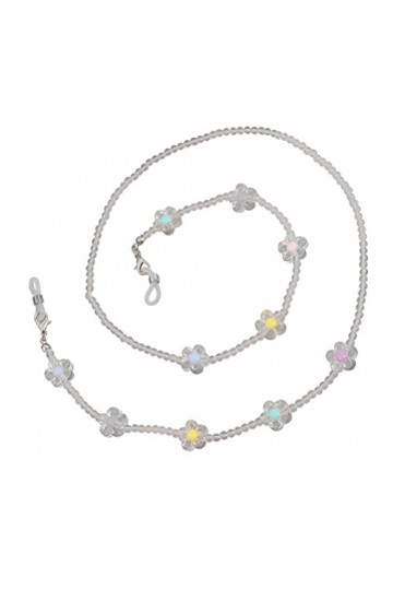VALICLUD 1 Pc Chaîne De Lunettes Fleur De Prunier Chaîne De Lunettes Lanière De Cordon De Lunettes Collier De Perles Transpar