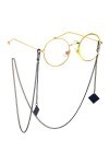 SEJAS Longe de Lunettes Chaînes de Lunettes for Femmes Chaînes de Masque en métal avec Pendentif Noir Cordon de Lunettes de M