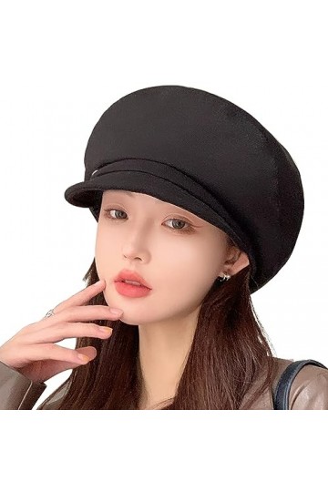 WANYIG Béret pour femme - Style rétro japonais - Béret en coton - Chapeau de peintre - Confortable et chaud - Pour le printem