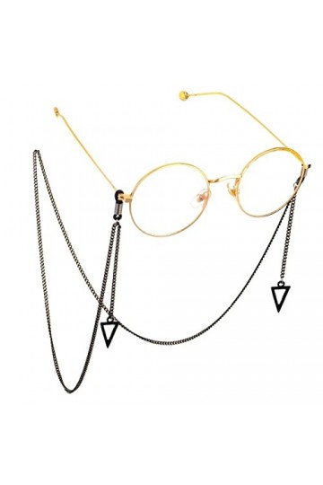 ENLLY Chaînes de Lunettes Longe de Lunettes for Femmes Chaînes de Masque en métal avec Pendentif Triangle Cordon de Lunettes 