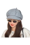 WANYIG Béret pour femme - Style rétro japonais - Béret en coton - Chapeau de peintre - Confortable et chaud - Pour le printem