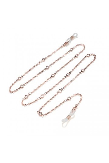 ENLLY Chaînes Sangle De Lunettes for Femmes Zircon Chaîne Anti-Perte De Cou Élégant Lunettes Cordon Color : Rose Gold, Size 