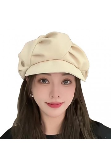 WANYIG Barrett Casquette pour femme Style nuage Béret en fibre de polyester Personnalités Bérets Femmes avec visière pour pri