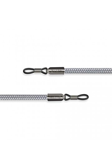 ZhinkArts Sunglass Strap - Accessoire pour Lunettes de Soleil - Chaîne de Lunettes de Lecture - Gris - Embout Gris