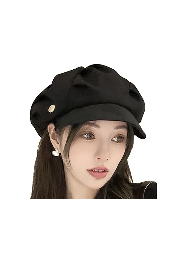 WANYIG Barrett Casquette pour femme Style nuage Béret en fibre de polyester Personnalités Bérets Femmes avec visière pour pri