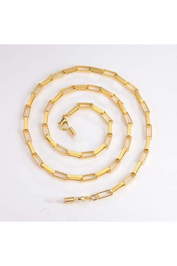 kkjoy Chaîne rectangulaire de lunettes en métal Cordons pour masques Supports pour lunettes Cordon pour lunettes Accessoires 