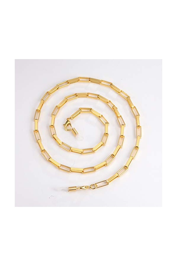 kkjoy Chaîne rectangulaire de lunettes en métal Cordons pour masques Supports pour lunettes Cordon pour lunettes Accessoires 