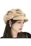 WANYIG Barrett Casquette pour femme Style nuage Béret en fibre de polyester Personnalités Bérets Femmes avec visière pour pri