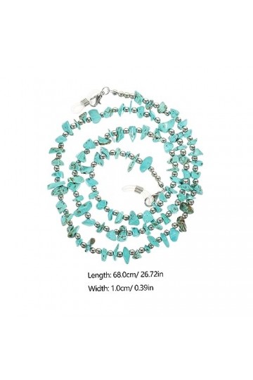 Garneck Cordons Lunettes Sangle Lunettes Perles Chaîne Anti-Perte Lunettes Corde Lunettes Tour De Cou Sangle De Lunettes Pour