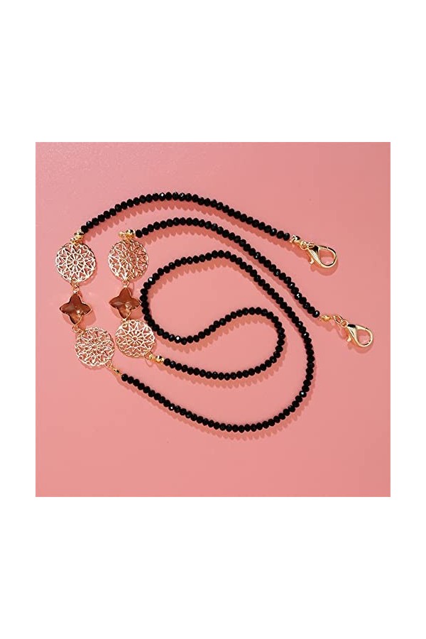 WEPINS Chaînes de Lunettes de Sangle for Femmes Chaînes de Masque de Perles de Cristal Cordon de Lunettes de Mode Vintage