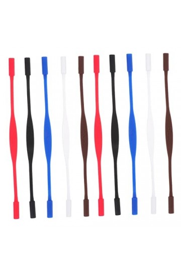 Mikikit 10 Pièces Sangle De Lunettes En Silicone Sangle De Lunettes De Soleil Chaînes Anti-lunettes Cordons De Lanières De Lu